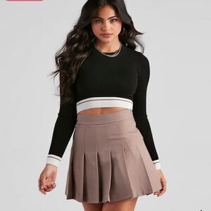 Windsor Sport Your Stripes Crop Sweater